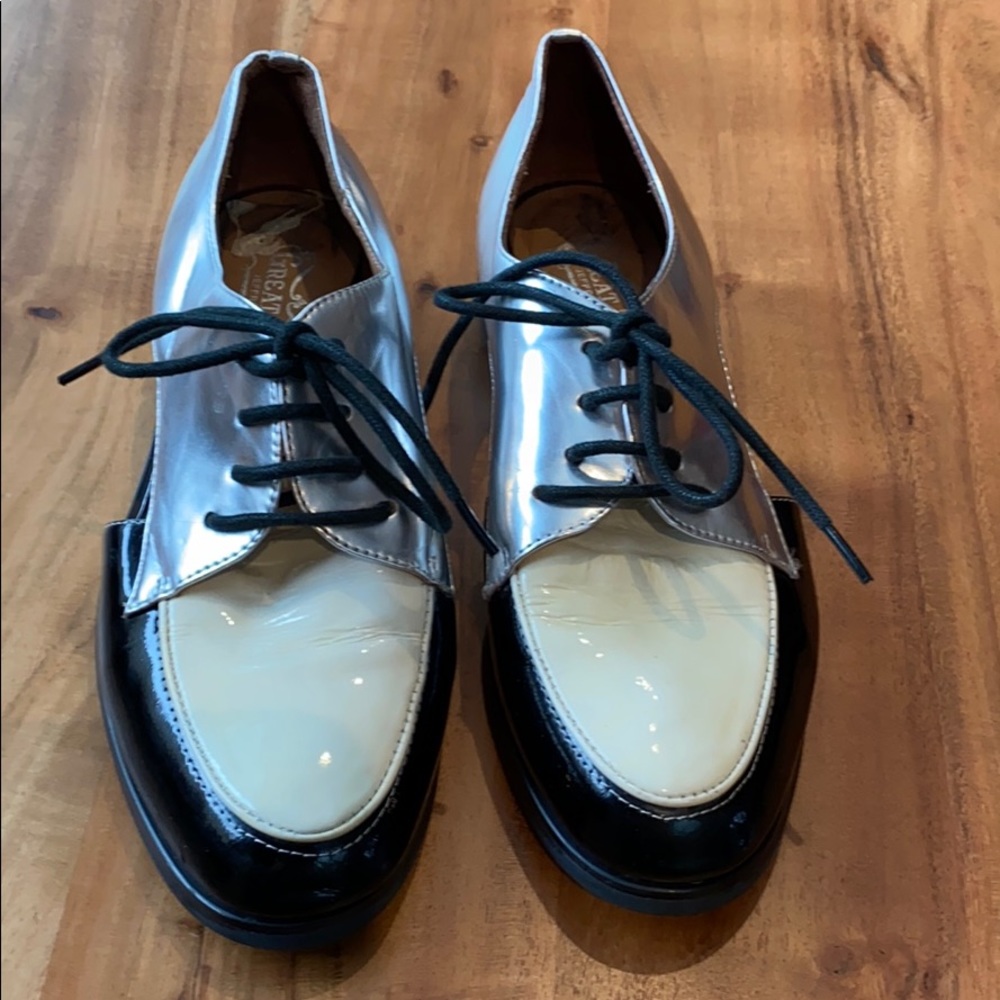 Jeffrey Campbell metallic coloured Oxfords sz 6